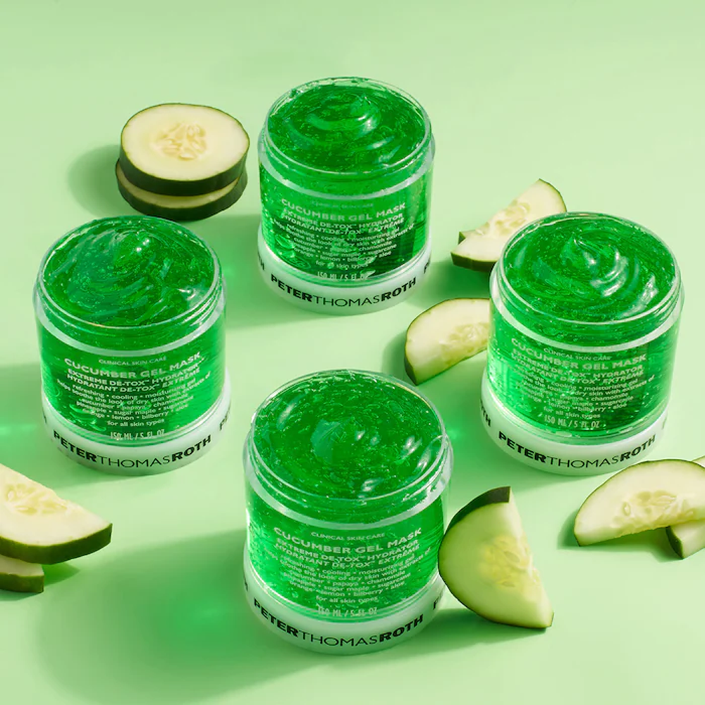 Peter Thomas Roth Cucumber Gel Mask Extreme De-Tox Hydrator 150ml - Гелева маска для обличчя для інтенсивного детоксу та зволоження з екстрактом огірка - фото №2 Peter Thomas Roth Cucumber Gel Mask Extreme De-Tox Hydrator 150ml - Гелева маска для обличчя для інтенсивного детоксу та зволоження з екстрактом огірка - фото №2